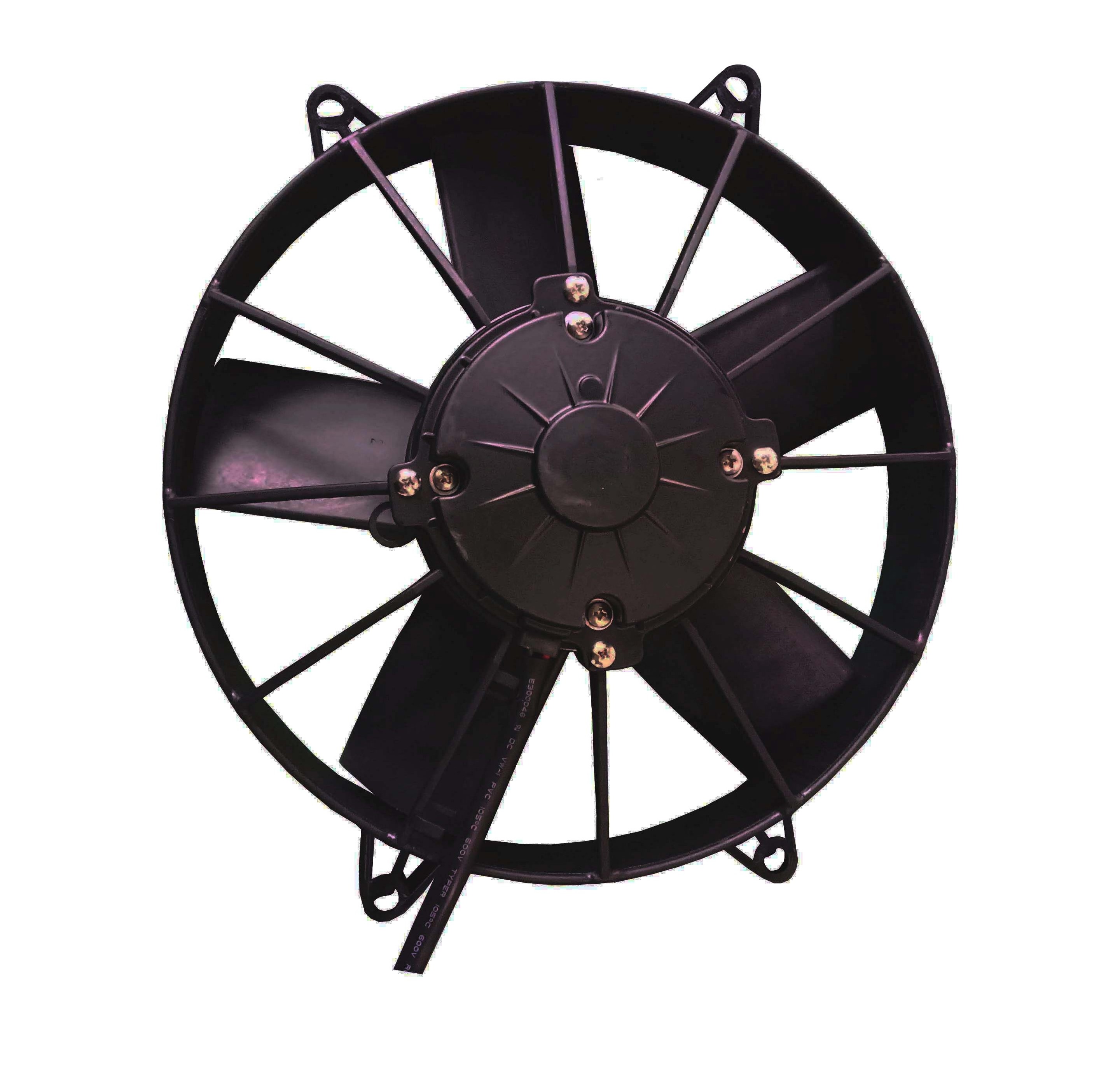 Carrier condenser fan motor spal fan 12V 24V Italy 10inch 12 inch  Dc air conditioner bus fan and blower from China manufacture