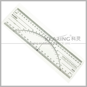 Flexible Sandwich Line Printing Small Measuring Scale Ruler with Protractor 1:2000/1:1500 #8508