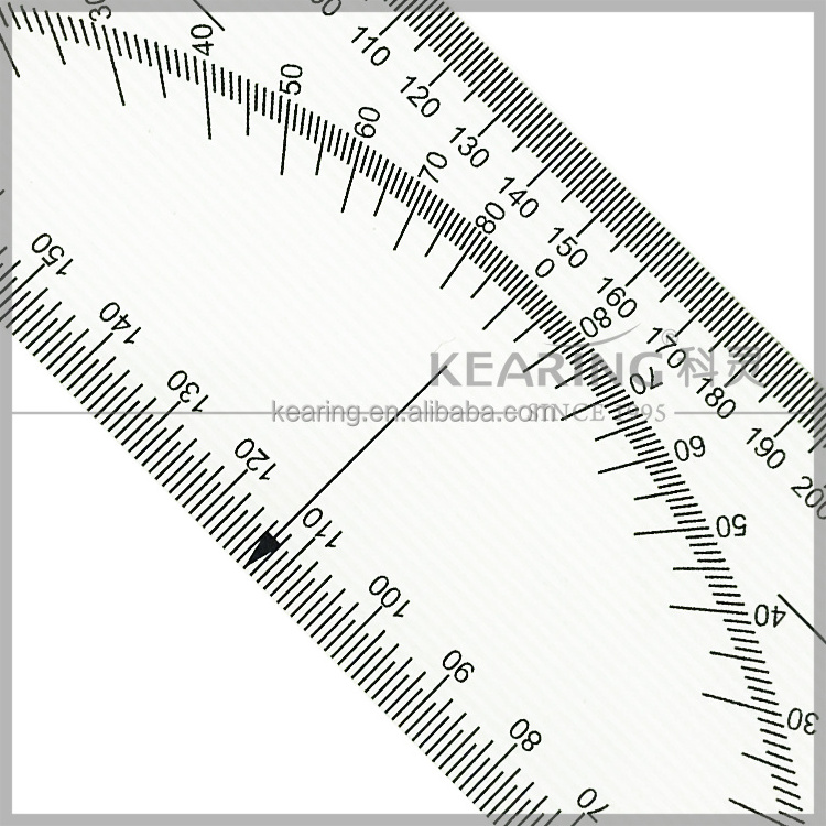 Flexible Sandwich Line Printing Small Measuring Scale Ruler with Protractor 1:2000/1:1500 #8508