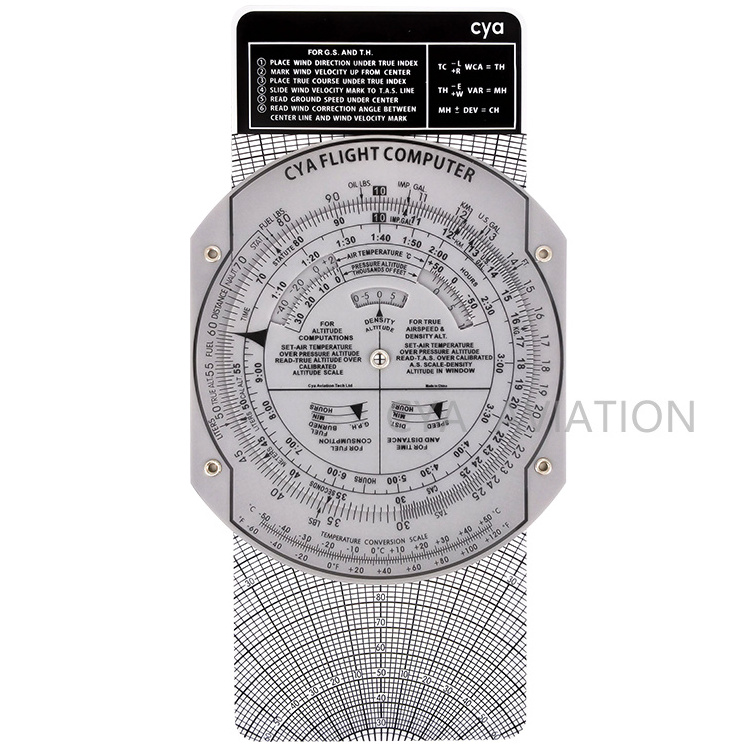 Pilots student e6b flight computer plastic unique waterproof design CYA E6B computer