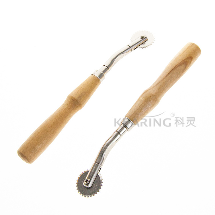 Superior quality tracing wheel wooden handle tailor sewing tools wholesale dentate tracer