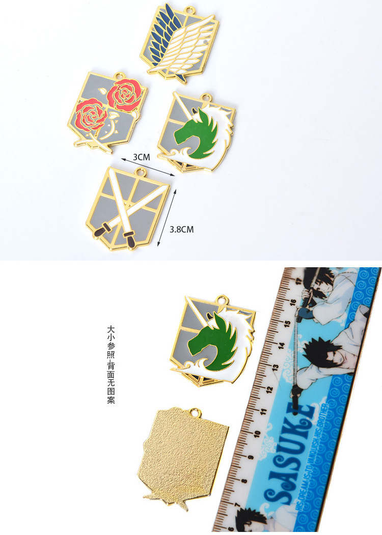 10pcs in one Set Alloy Model of Scout Regiment and  badge for Fans of Attend on Titan Shingeki no Kyojin Cosplay as gift