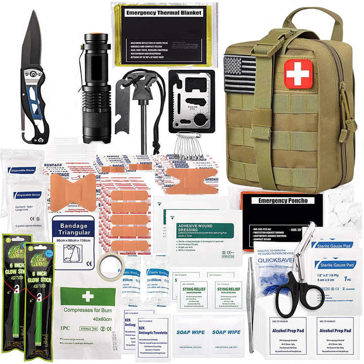 IFAK Tactical Trauma Bag Emergency Survival Kit First Aid Kit For Outdoor, Camping, Hunting, Hiking