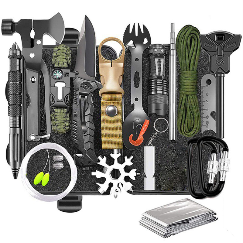 Multifunctional Field Tactical Survival Tool Kit Outdoor Camping Travel Emergency Survival Kit