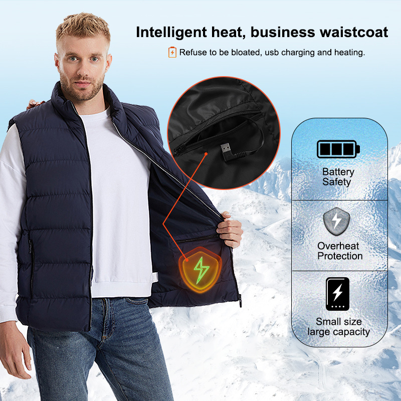 ultra warm self smart arris graphene heated work vest duran Adjustable size heated vest for womens mens