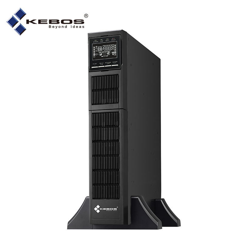 Kebos GR11 Pro- 10K Uninterrupted Power Supply 10kva 10kw Single Phase Surge Protector Online Rack Mount Ups With LCD Display