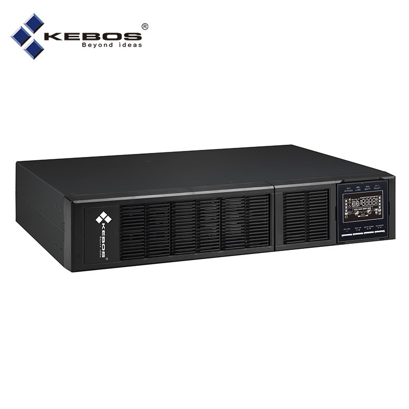 Kebos GR11 Pro- 10K Uninterrupted Power Supply 10kva 10kw Single Phase Surge Protector Online Rack Mount Ups With LCD Display