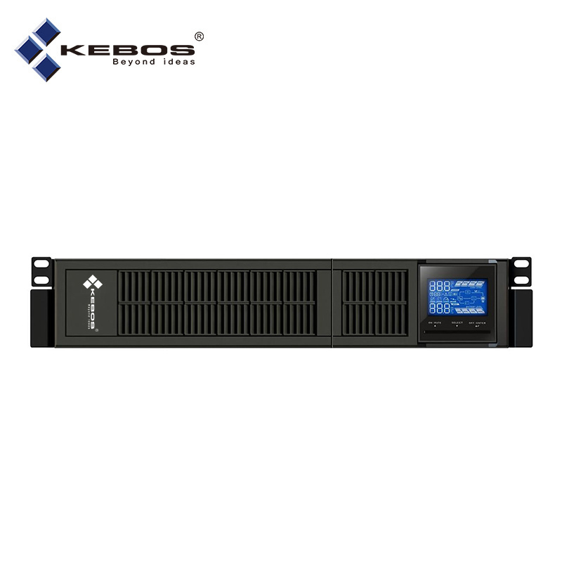 Kebos GR11 One- 1K Single Phase Uninterrupted Power Supply 1000va 1000w Surge Protector Data Center Online Rack Mounted Ups