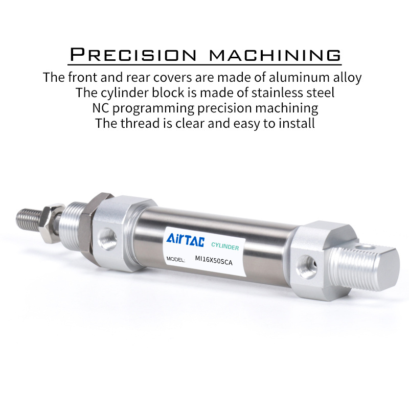 AIRTAC MI16*10 stainless steel MI Mini cylinder compact pneumatic air cylinders pneumatic double acting mini pneumatic cylinder