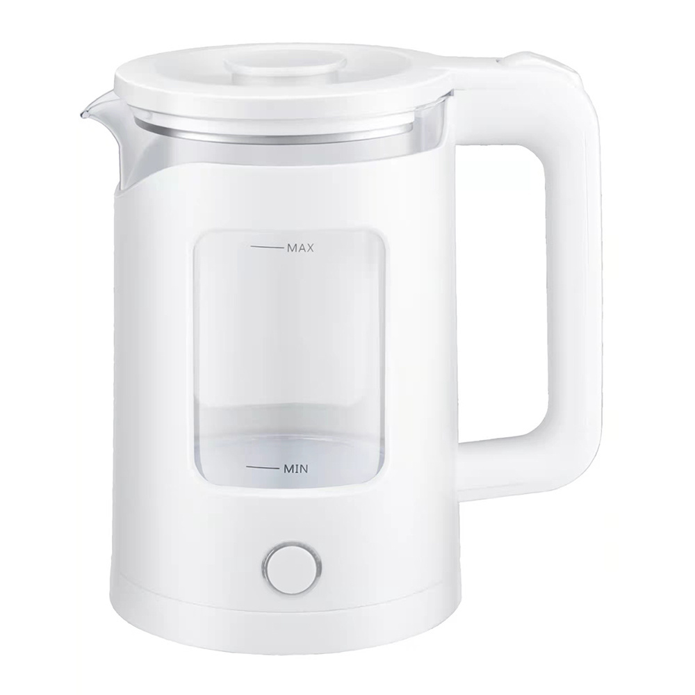 Factory OEM 1.8l cordless electric kettle glass 360 degree water heater with blue led light