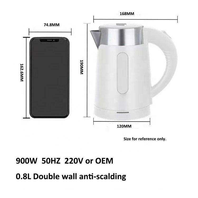 Hot OEM 0.8L 800ml mini portable travel electric kettle for household dorm hotel