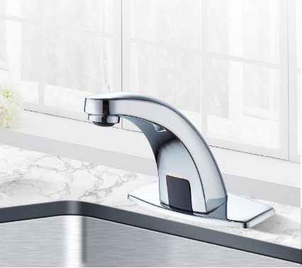 Dual Power Infrared Automatic Touchless Brass Chrome Plating Sensor Bathroom Basin Faucet Prevent Cross-infection