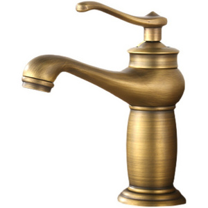 bottom price Middle East classic bathroom bronze brass antique porcelain basin faucet with ceramic porcelain handle base cover