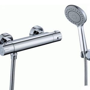 European Style exposed installation Max Temperature 38 degree UK Wras certificate Brass Thermostatic shower mixer faucet