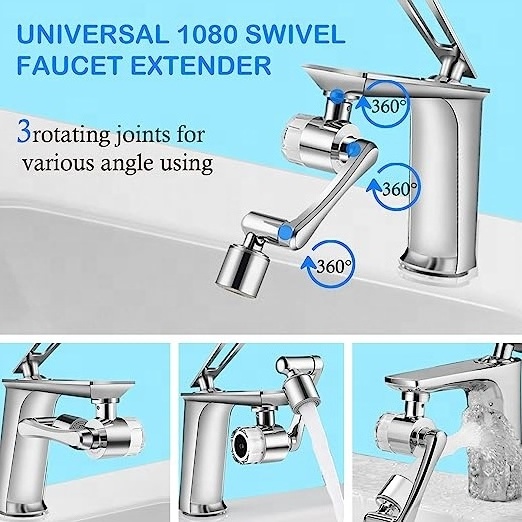 Faucet Wholesales Price Universal Faucet Aerator Kitchen 1080 Swivel Robotic Arm Swivel Extension Faucet