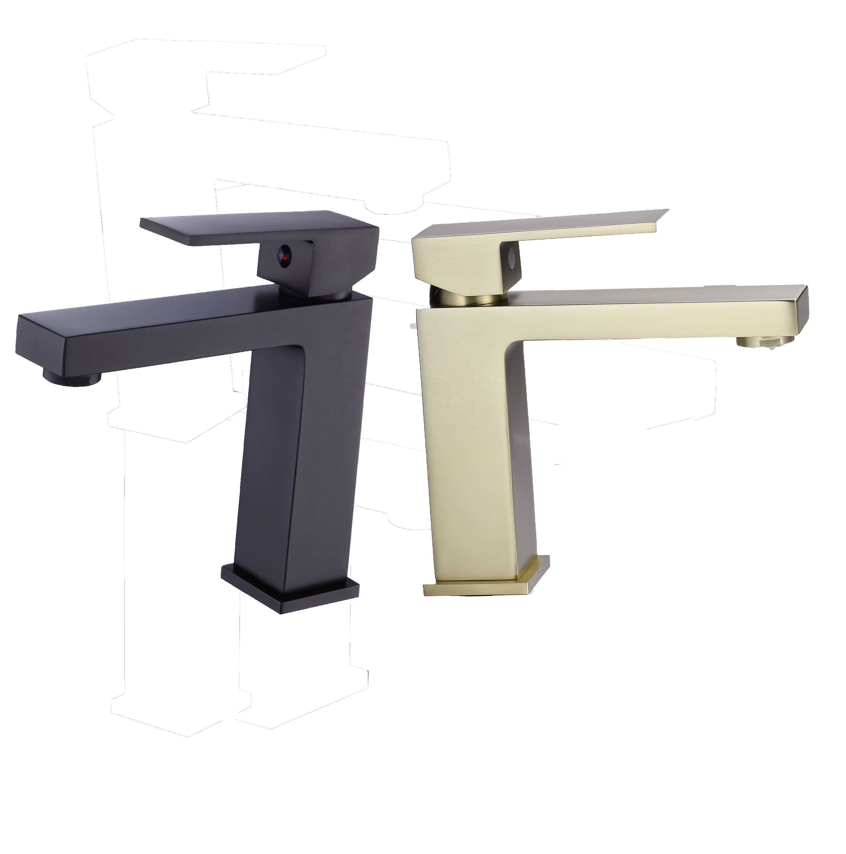 High Quality Deck Mounted Brass Brushed Gold Taps Basin Faucet Single Handle Mixer Basin Water Faucet For Bathroom