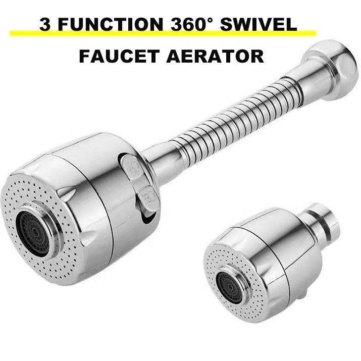 KEDAH 360 Degree Washbasin Tap Extender Universal Splash Filter Faucet Multi Function Faucet Aerator Tap Extender Faucet