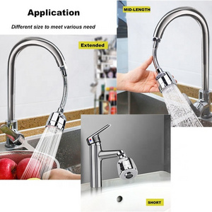 KEDAH 360 Degree Washbasin Tap Extender Universal Splash Filter Faucet Multi Function Faucet Aerator Tap Extender Faucet