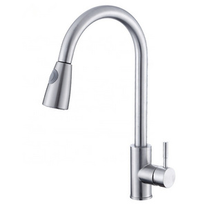 cUPC High Arc Brushed Nickel Pull out Kitchen Faucet Stainless Steel Kitchen Sink Faucets with Pull down sprayer