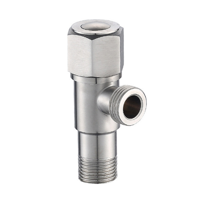 KEDAH G1/2 Angle Stop Valve 304 Stainless Steel Brushed Nickel Angle Valve