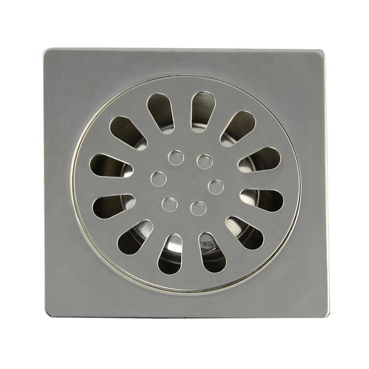 Anti odor 4 inch stainless steel floor drain for bathroom cheap square floor drain