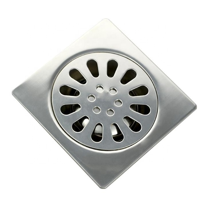 Anti odor 4 inch stainless steel floor drain for bathroom cheap square floor drain