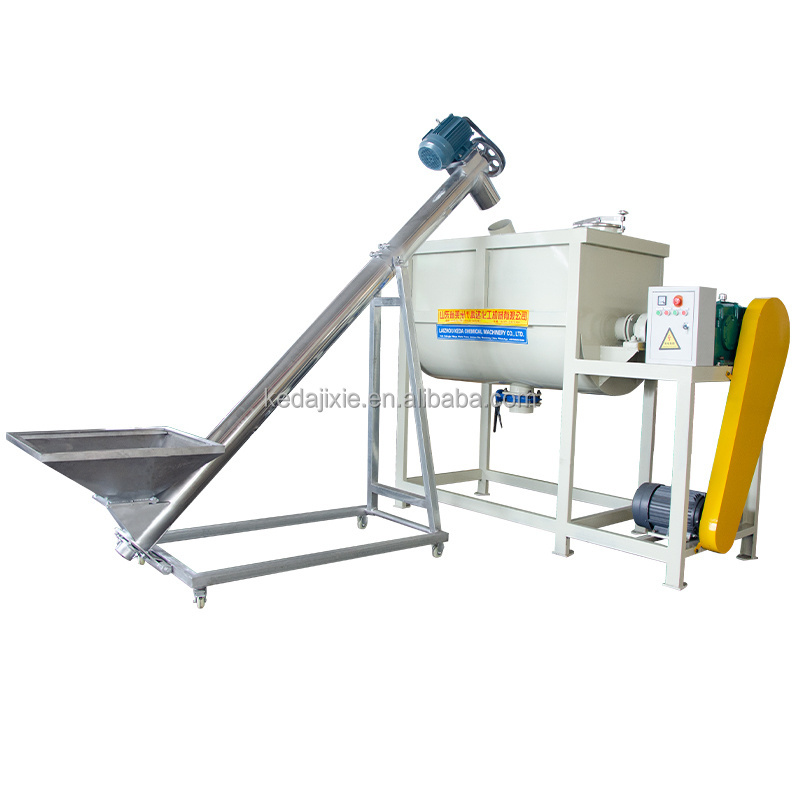 500kg Powder Ribbon Mixer Compost Fertilizer Tobacco Mixing Machine With Heating Mortar Mixer