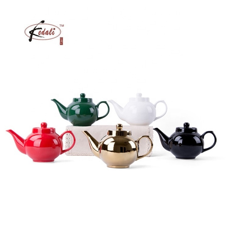 Modern Customized Color Round Belly Ceramic Kettle Arab Teapot Coffee Pot Chinese Tea Pot