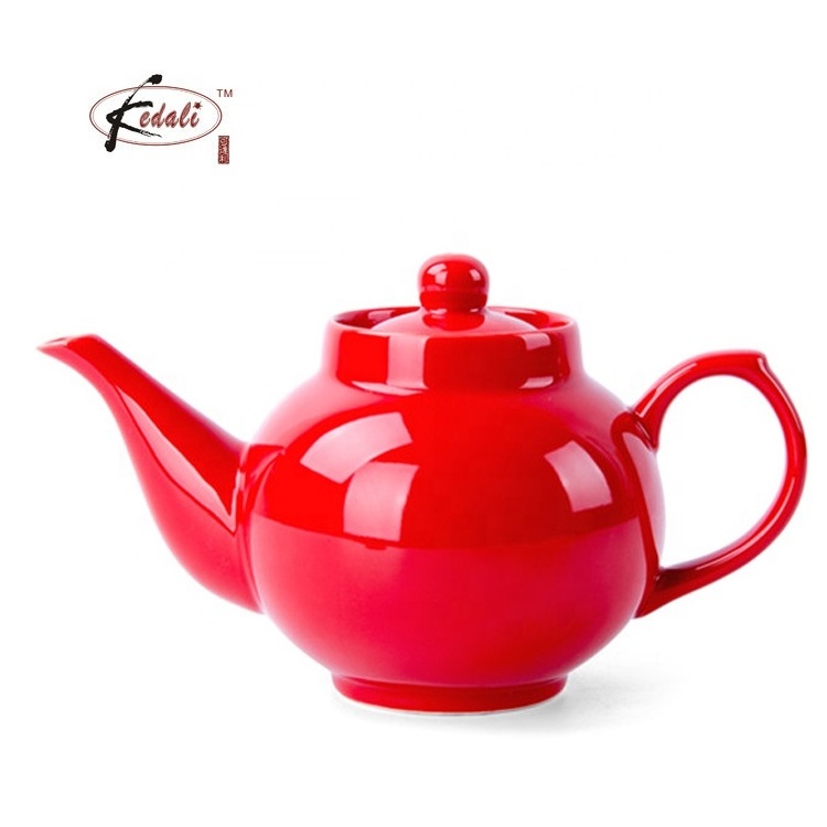 Modern Customized Color Round Belly Ceramic Kettle Arab Teapot Coffee Pot Chinese Tea Pot