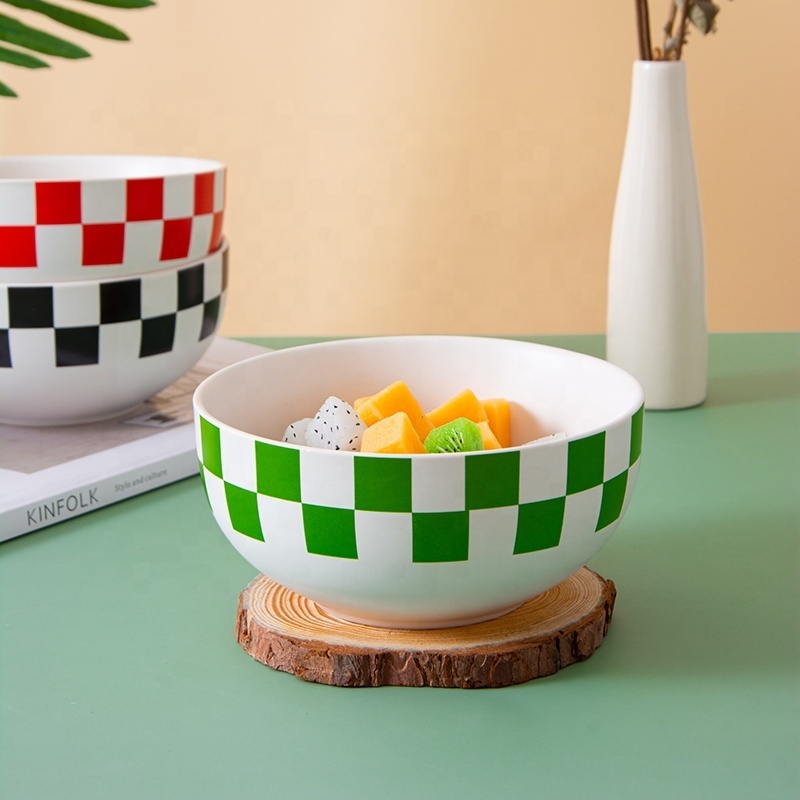 Modern Design Ceramic Soup Bowl Stoneware 5.5 Inch Fruit Salad Bowl Round Shape Cereal Bowl