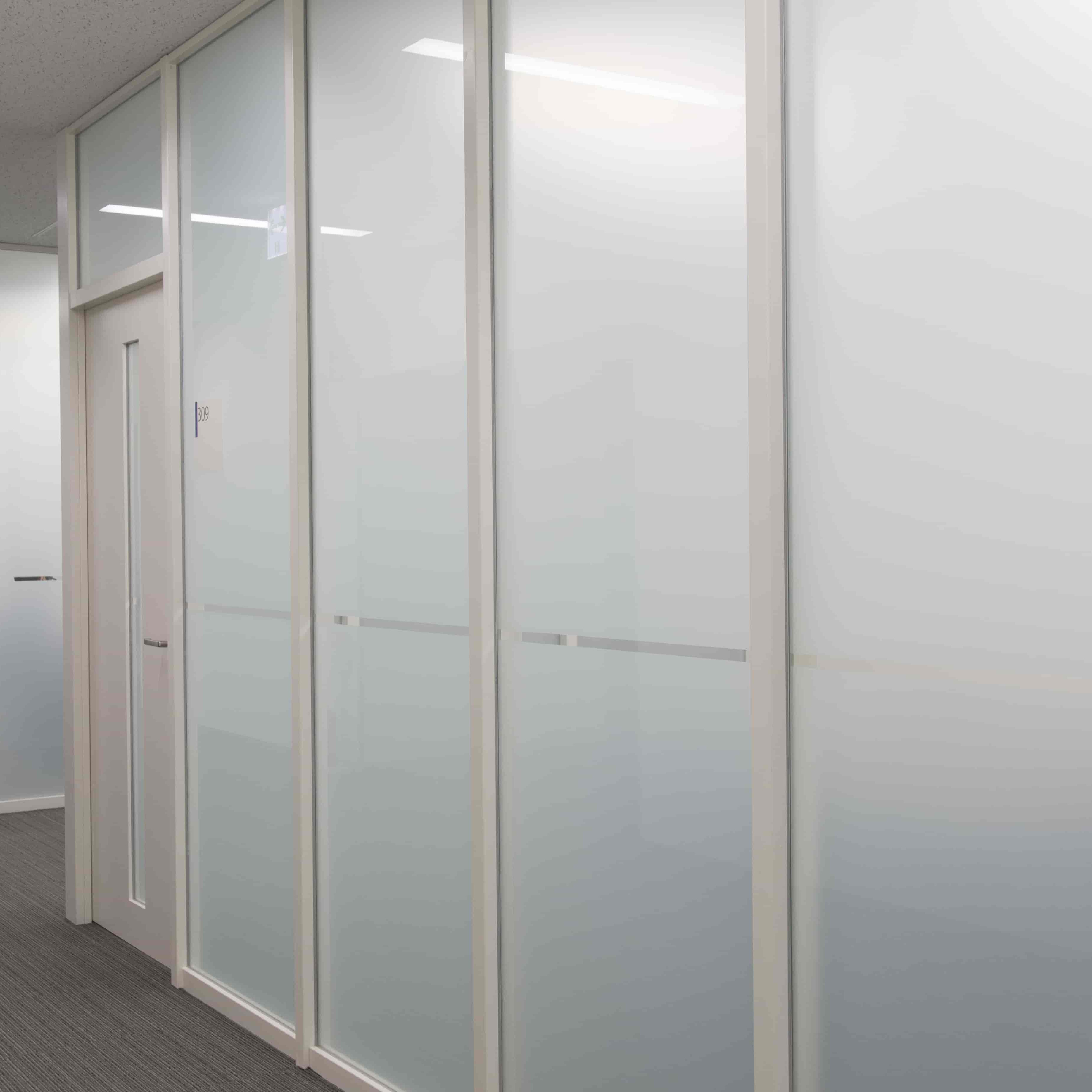 Wall Partition Room Divider Acid-Etche Glass Fence Panels Cut To Size Full Tempered Frosted Glass