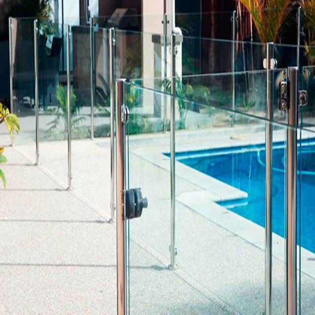 Max Size 6 mm 8 mm 12 mm 13 mm Clear Tempered Toughened Glass  for Balcony Bathroom Corridor Fencing