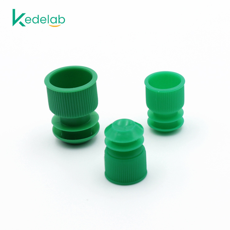 Medical plastic test tube stopper flanged plug cap