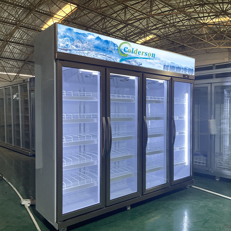 Supermarket glass door beverage Cabinets Commercial Refrigerator beer cooler upright used display refrigerator