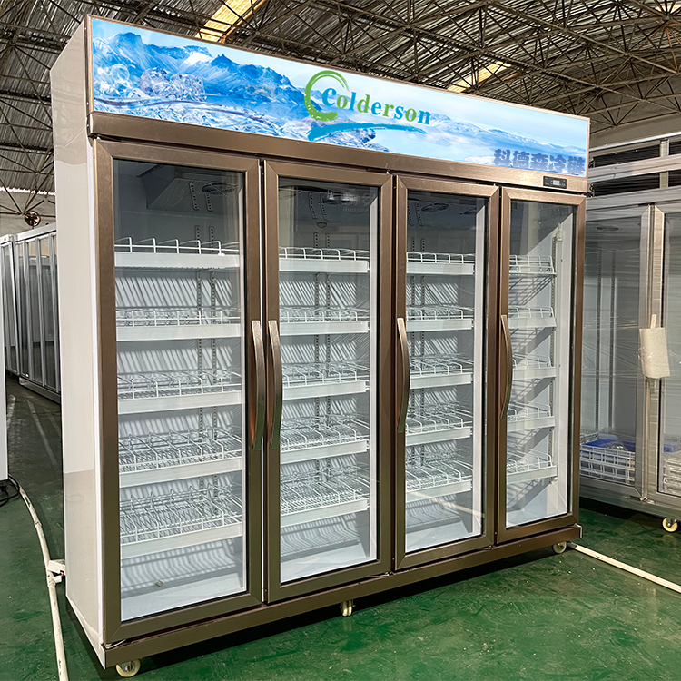 Supermarket glass door beverage Cabinets Commercial Refrigerator beer cooler upright used display refrigerator