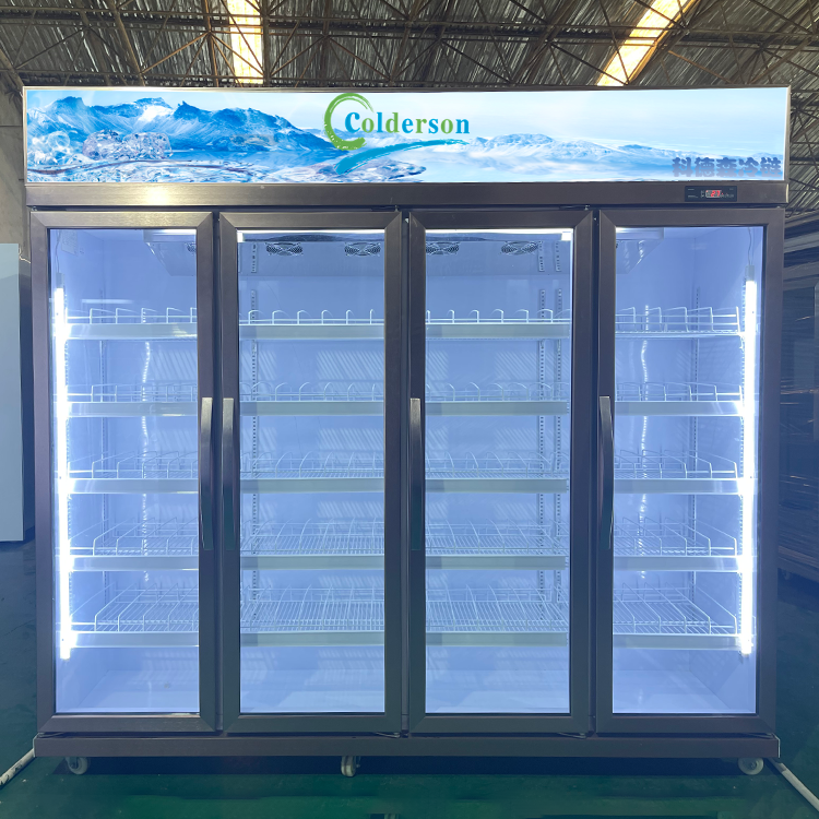 Supermarket glass door beverage Cabinets Commercial Refrigerator beer cooler upright used display refrigerator