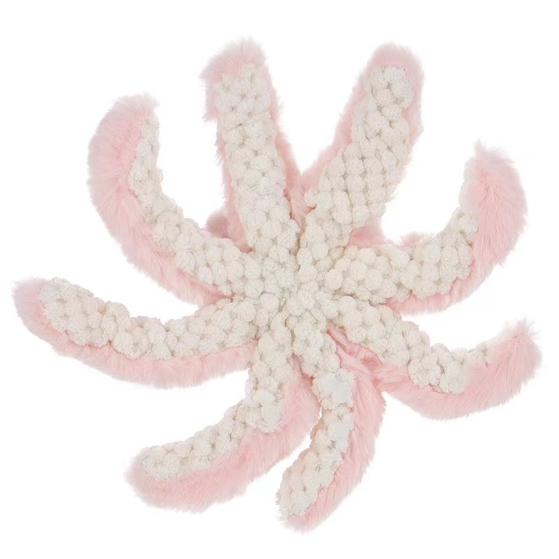 Wholesale high quality custom pink octopus keychain plush for children gift