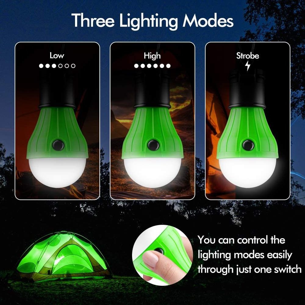 Tent Lamp Portable LED Tent Light Clip Hook Emergency Lights LED Camping Light Camping Tent Lantern Survive Equipment for Travel