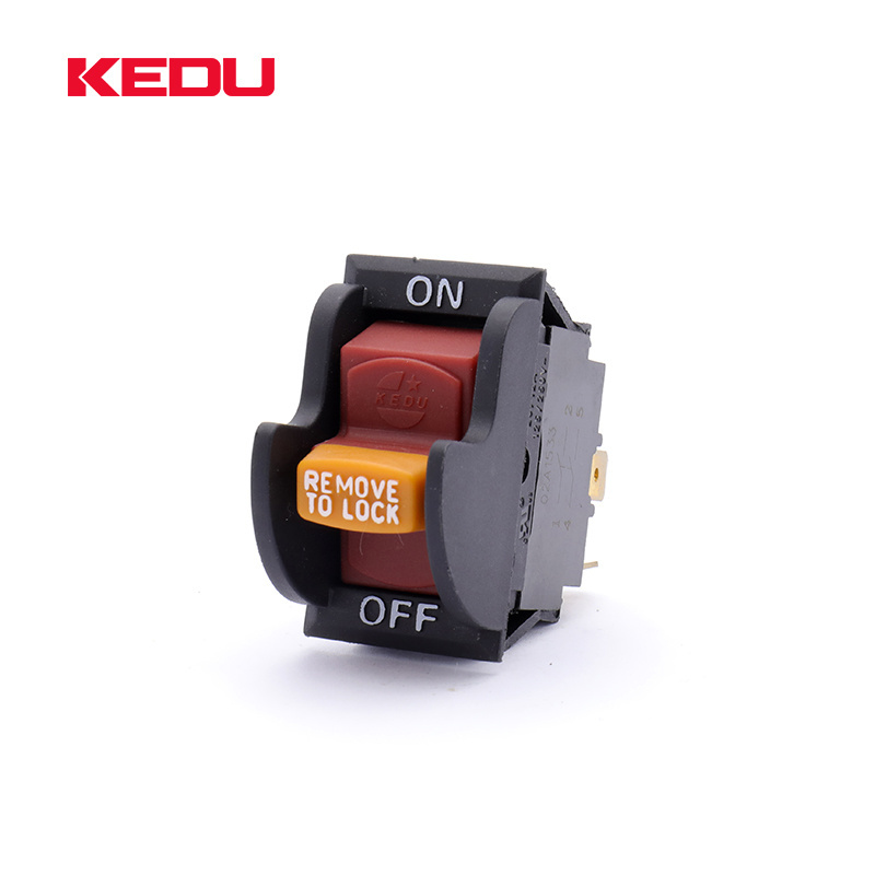 KEDU HY7 Safety Household Electrical Key Switch SPST DPST ON OFF Toggle Switch Lock Switch  With UL TUV CE