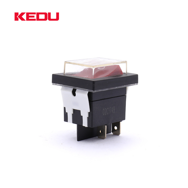 KEDU HY12-9-7 high quality 250V 20A 4 pin 2 position on off IP55 waterproof rocker switch