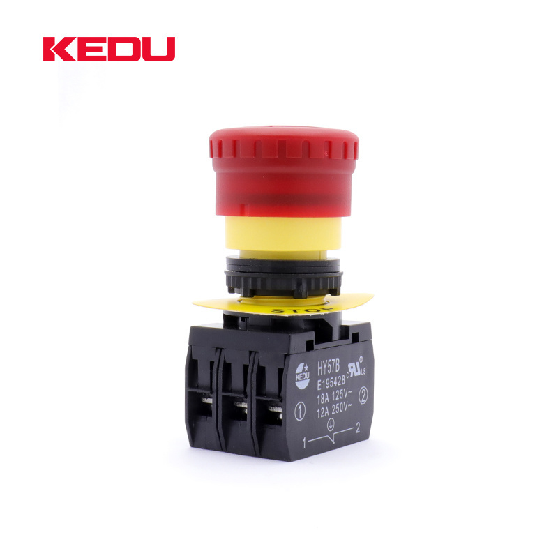 KEDU Direct Emergency Shut Off Stop Mushroom Push Button Switch