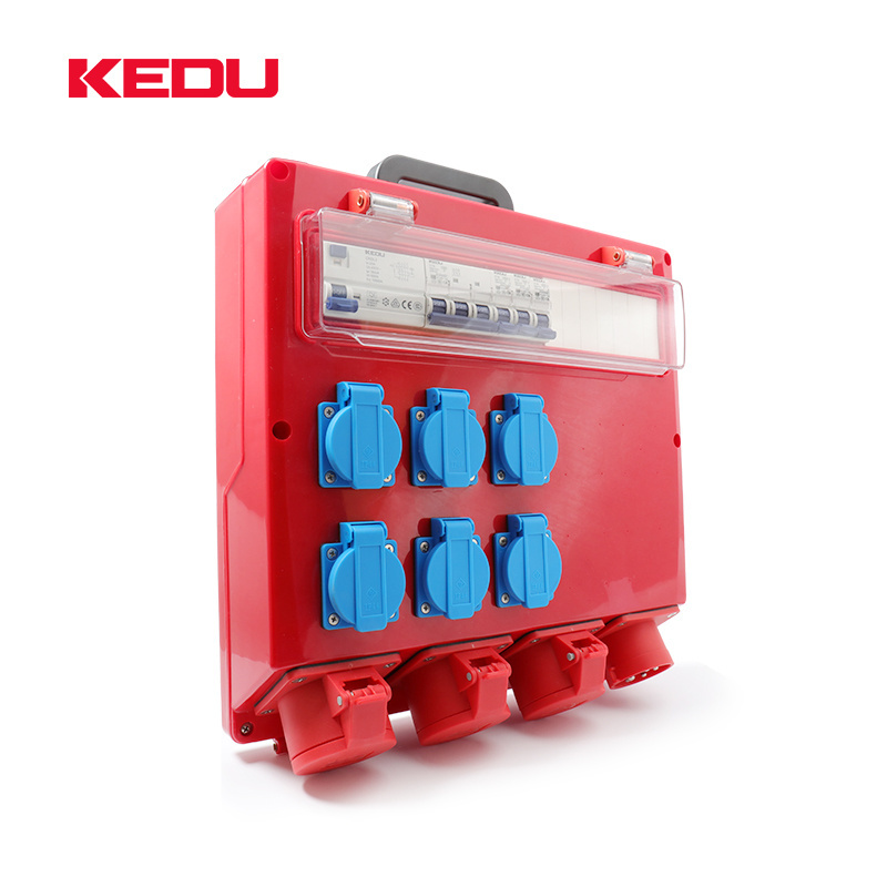 KEDU 16A 32A Industrial Box 3 Phase Power Distribution Box BX3-2