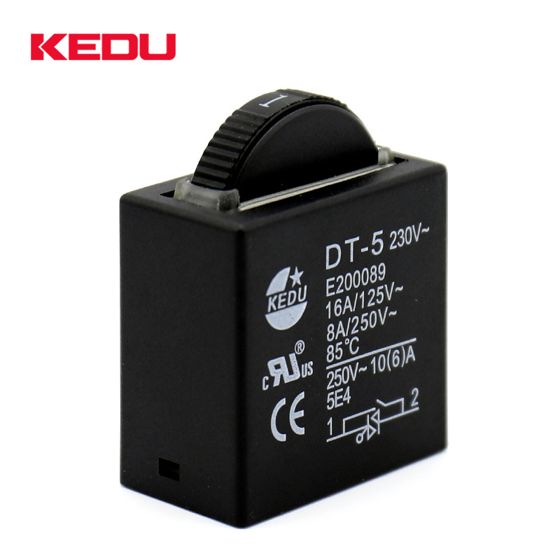 KEDU DT-5 250V 8A Dustproof Thumbwheel Type AC Electronic Speed Adjusting Switch With SCR