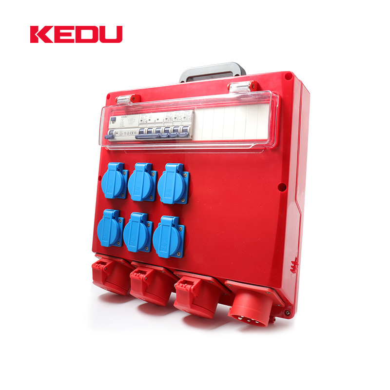 KEDU 16A 32A Industrial Box 3 Phase Power Distribution Box BX3-2