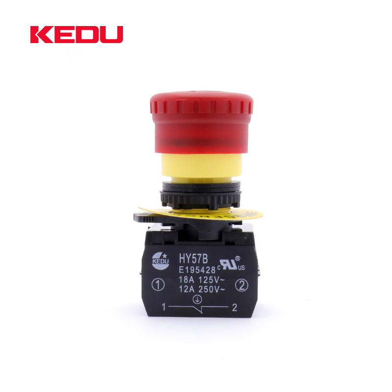 KEDU Direct Emergency Shut Off Stop Mushroom Push Button Switch