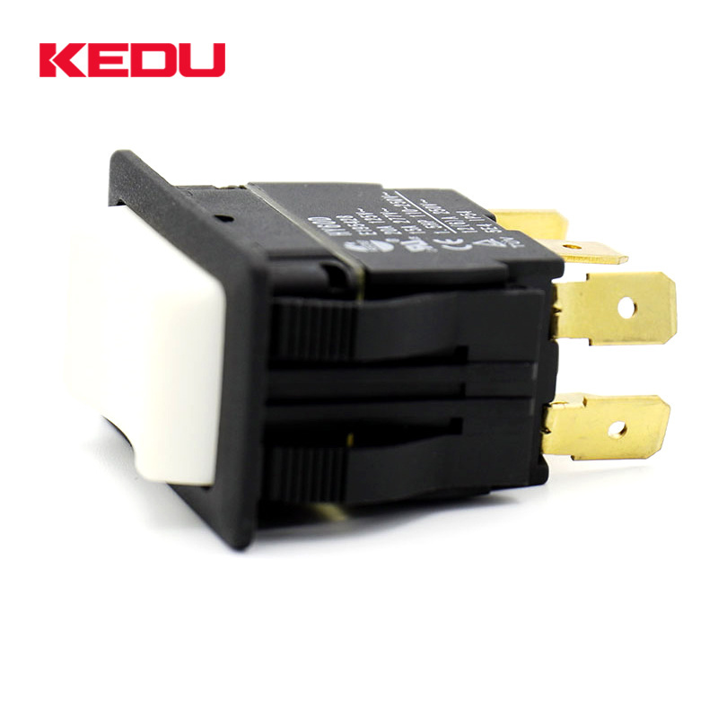 KEDU ON OFF ON DPDT Momentary White Color 3 Way Rocker Switch With UL TUV CE Approval HY60D