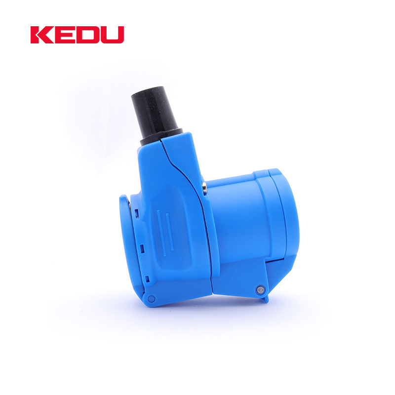 KEDU SD321-1 CEE Plug and angle clutch with integrated Schuko socket