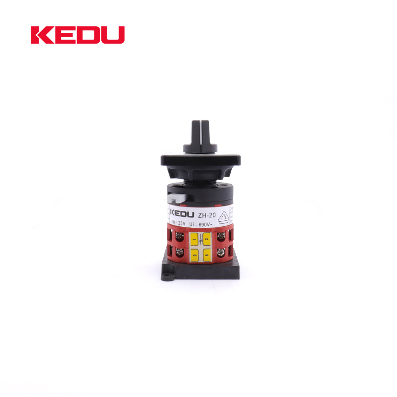 KEDU ZH-20 0-1 25A Rotary Cam Switch With CQC VDE UL CE Bremas Rotary Cam Switch 2 Floor Cam Starter Switch