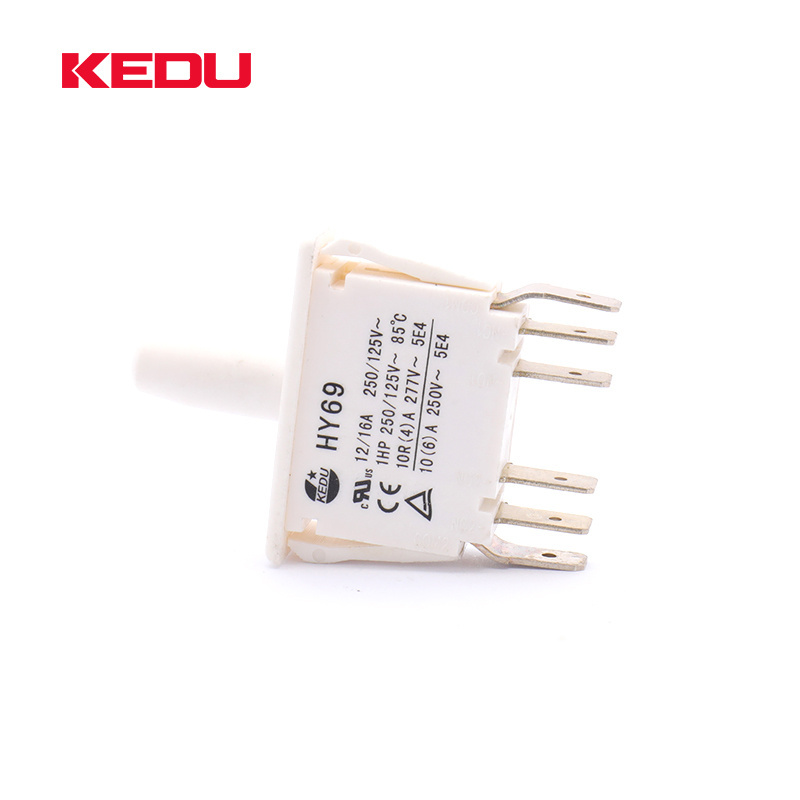 KEDU HY69 6 Pins ON-(ON) White Push Pull Button Switch With UL TUV CE Approval