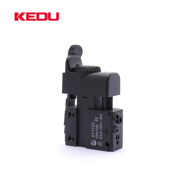 KEDU AT-11 250V 8A Single Pole Lock On Dustproof AC Multi Speed Control Switch For Power Tool